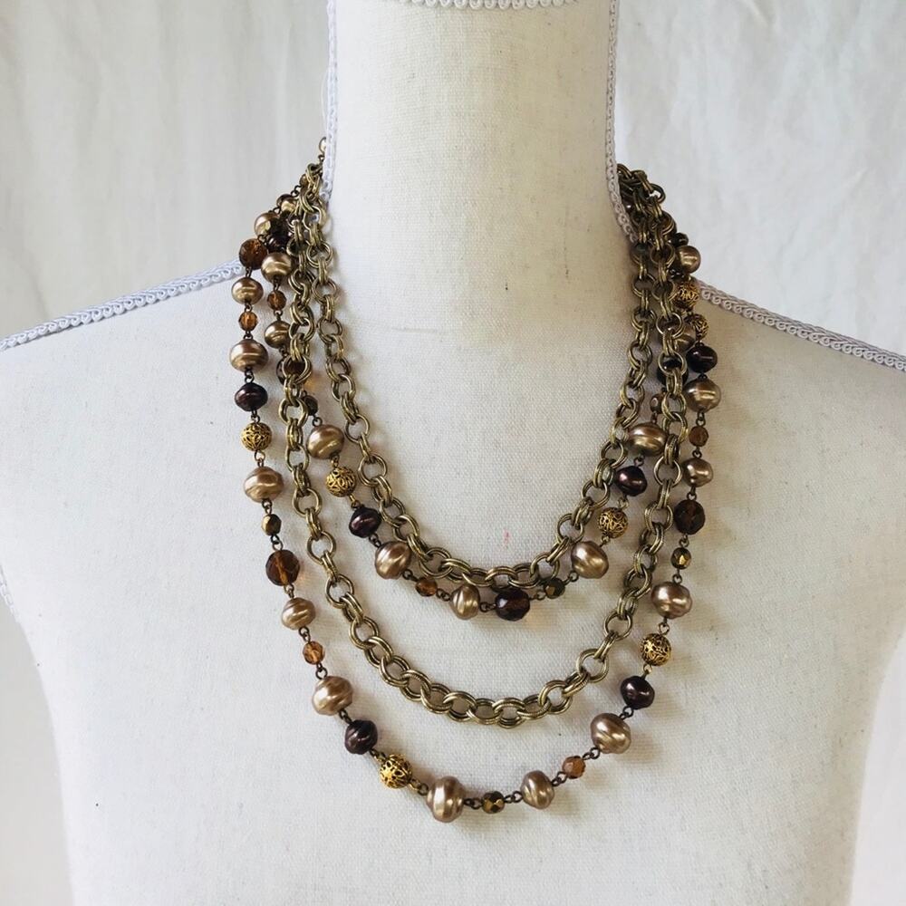 Gold statement necklace from Macys